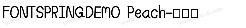 FONTSPRINGDEMO Peach字体转换